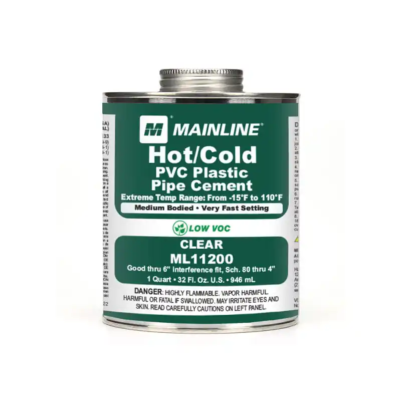 MAINLINE ML11200 MAINLINE ML11200 QT CLEAR PVC HOT-R-COLD MEDIUM BODY CEMENT