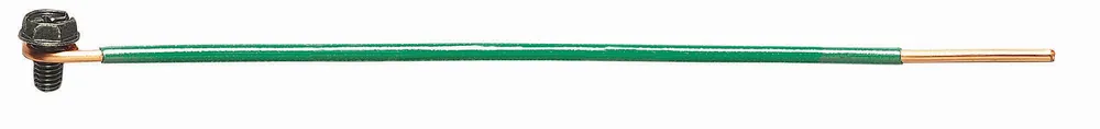 Ideal 30-3392 Grounding Tail, 12 AWG, 8 Inch Length, Loop/Stripped End Terminal