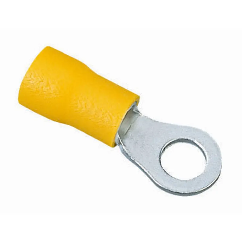 Ideal 83-2351 Ring Terminal Vinyl Ring Cable Size: 12 - 10 AWG Number of Holes: 1 Stud Size: 1/4 IN - 25 pack