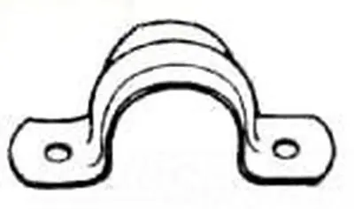 Sepco 2146S Zinc Plated Steel 2-Hole Snap-On Strap 1-1/2-Inch