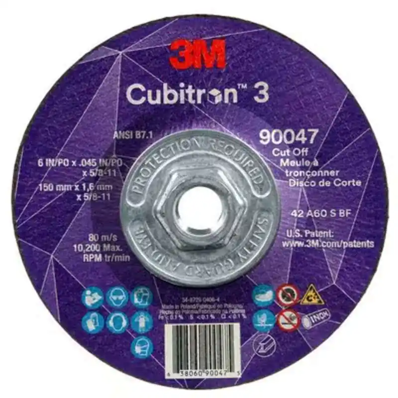 3M 7100313188 Cubitron 3 Cut-Off Wheel 60+ (6 in x 0.045 in x 5/8 in-11) Replacement MPN