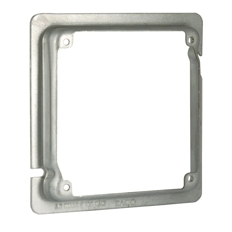 RACO 855 4-11/16 Square Cover, 5/8 Raised, for Life Safety Appliances and Emergency Signs