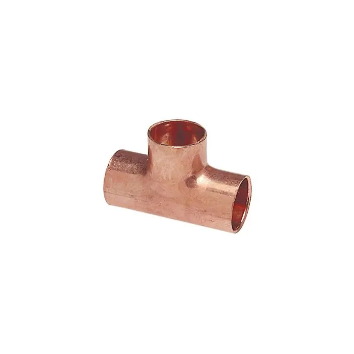 Nibco 9103550CB Copper Reducing Tee, Solder Pressure 611, 2 inch x 1-1/4 inch x 1 inch, C x C x C