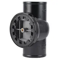 Holdrite TRPVCNH6A-B TestRite No-Hub DWV Test/Cleanout Tee with Brass Insert Plug, 6 in
