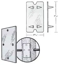 Mulberry 40470 Nail Plate, 3 in L x 1-1/2 in W, Steel