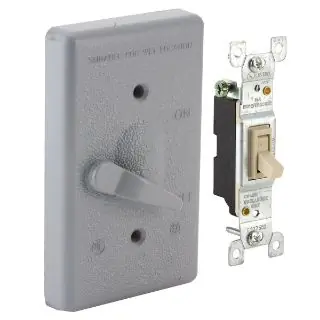 Raco 5121-0 Weatherproof Cover Power Switch Cover 1 Gang