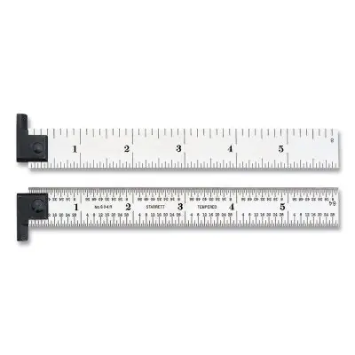 L.S. Starrett 52673 Steel Rule 6 in