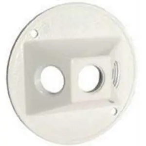 Raco 5197-1 Powder Coated Die Cast 3-Gang Three Threaded Outlets Cluster Cover 4-1/8 Inch