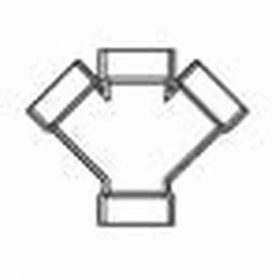 LASCO P612-422 Wye Fitting 4 x 4 x 3 Hub End Style SCH 40/STD