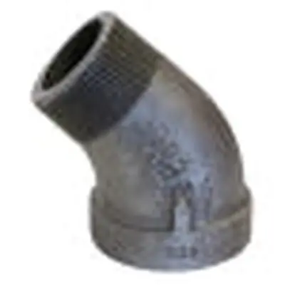 ANVIL 1B.B300S45L 1-1/4 in Black Malleable MNPT x FNPT, 300 lb St Elbow Domestic