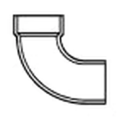 LASCO P309-030 Long Sweep 90 Degree Elbow Hub x Spigot PVC