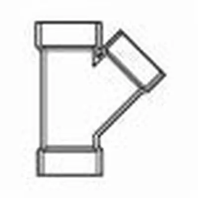 Lasco P600-080 8 PVC DWV Wye HubxHubxHu B